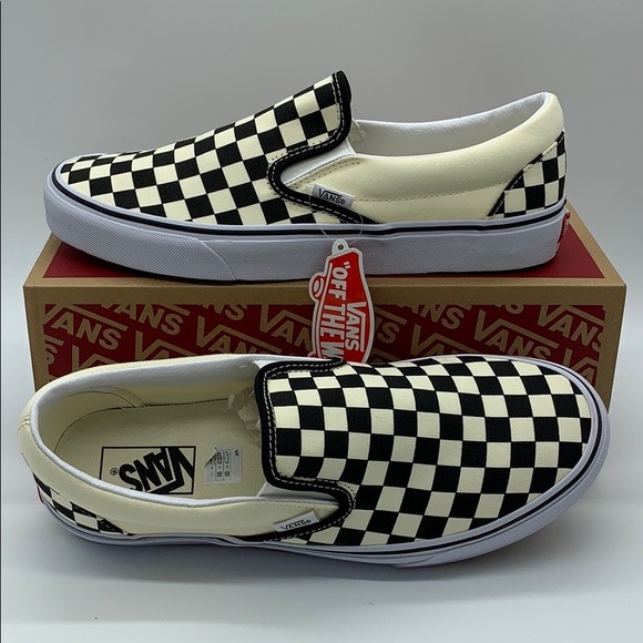 VANS CLASSIC SLIP ON Black & White CheckerboaWMNS - Picture 4 of 16
